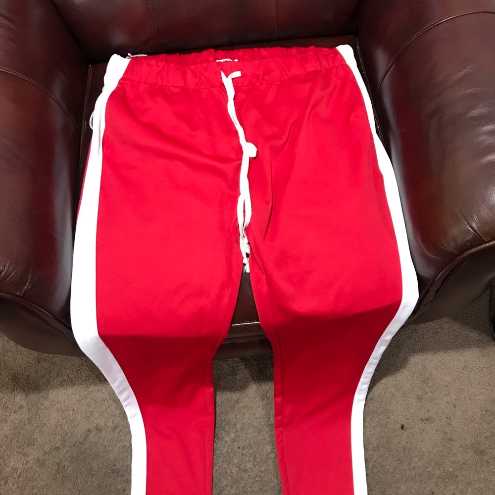EPTM Track Pants Mens Size 3XL, Red and White